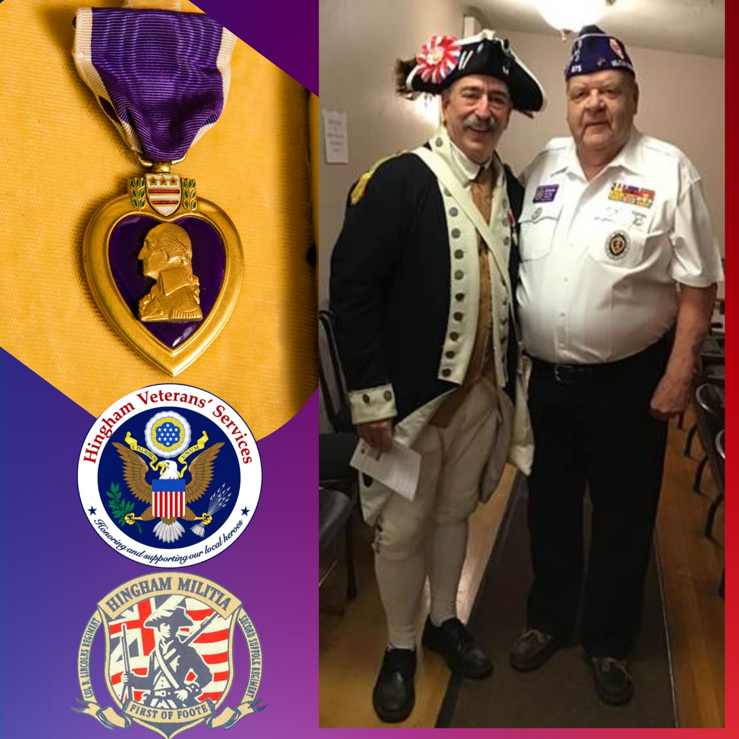 Hingham Militia Supports Hingham Purple Heart Ceremony
